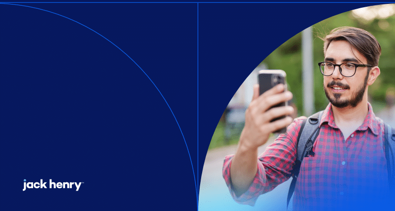 Man doing face match for digital identity verification